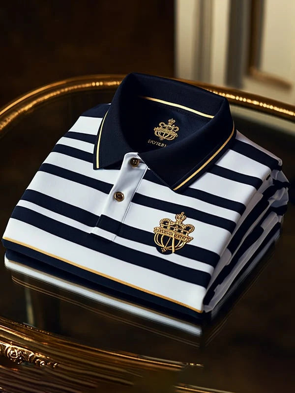 Men's Business Casual Button Short Sleeve Polo Shirt